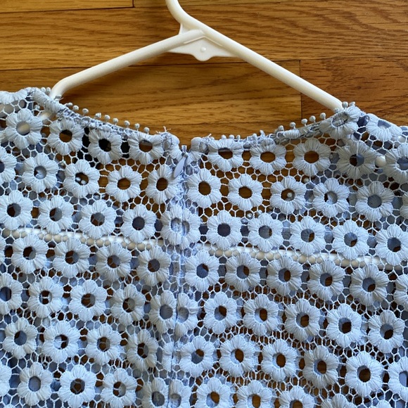 J.Crew daisy lace bell sleeve top - Picture 6 of 6